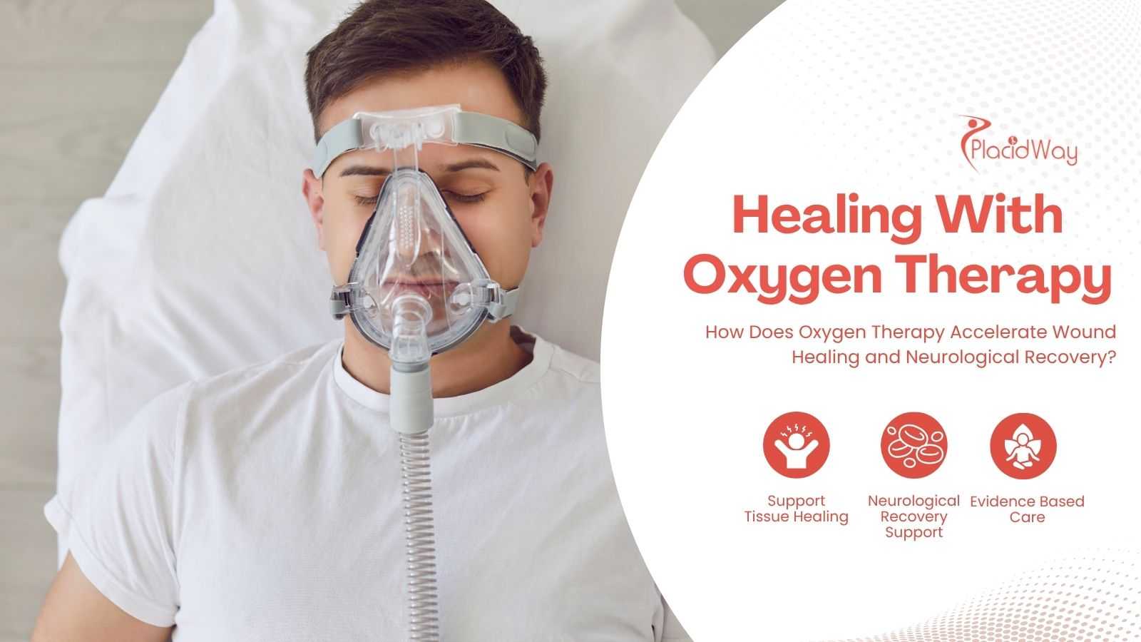 Patient takes oxygen therapy