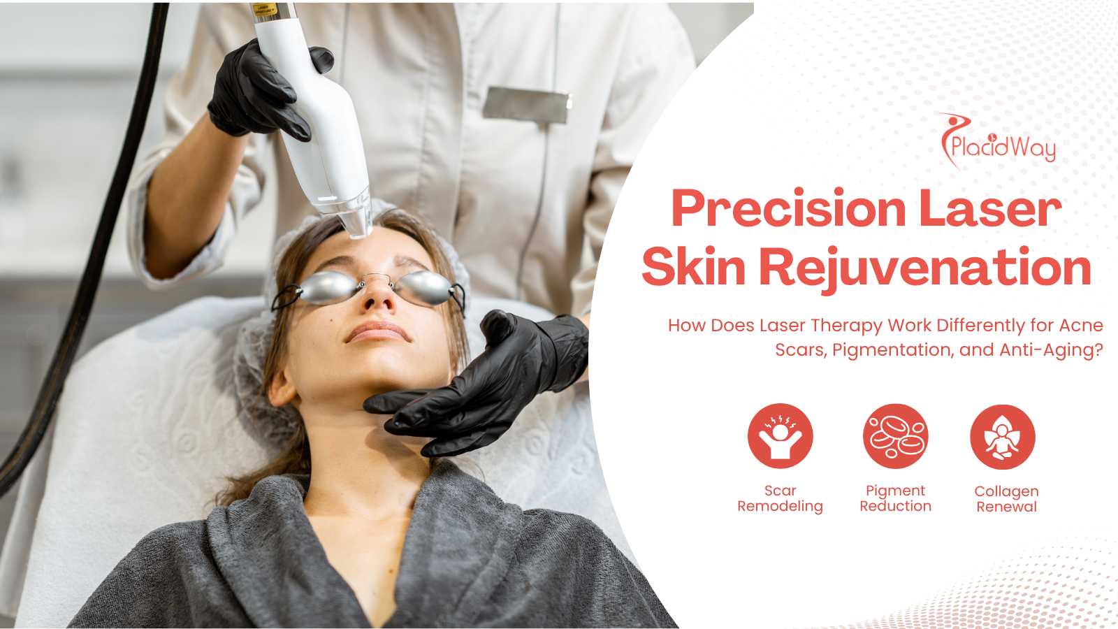 Women gets laser treatment