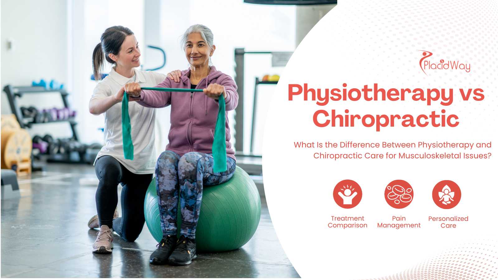 senior phsiotherpaist helps patient