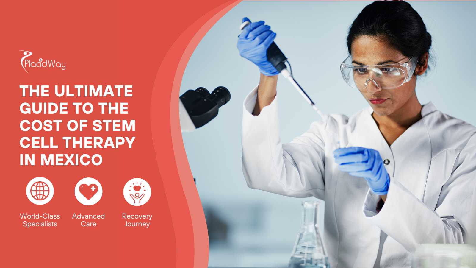 Scientist analyzes stem cell in laboratory
