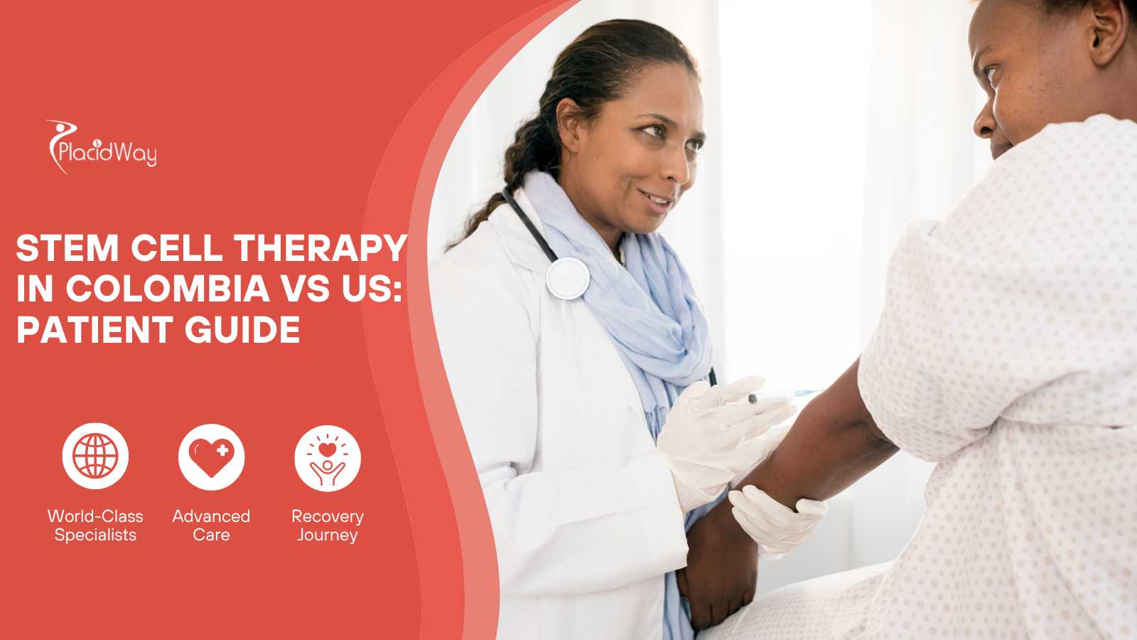 Doctor applies stem cell therapy to patient