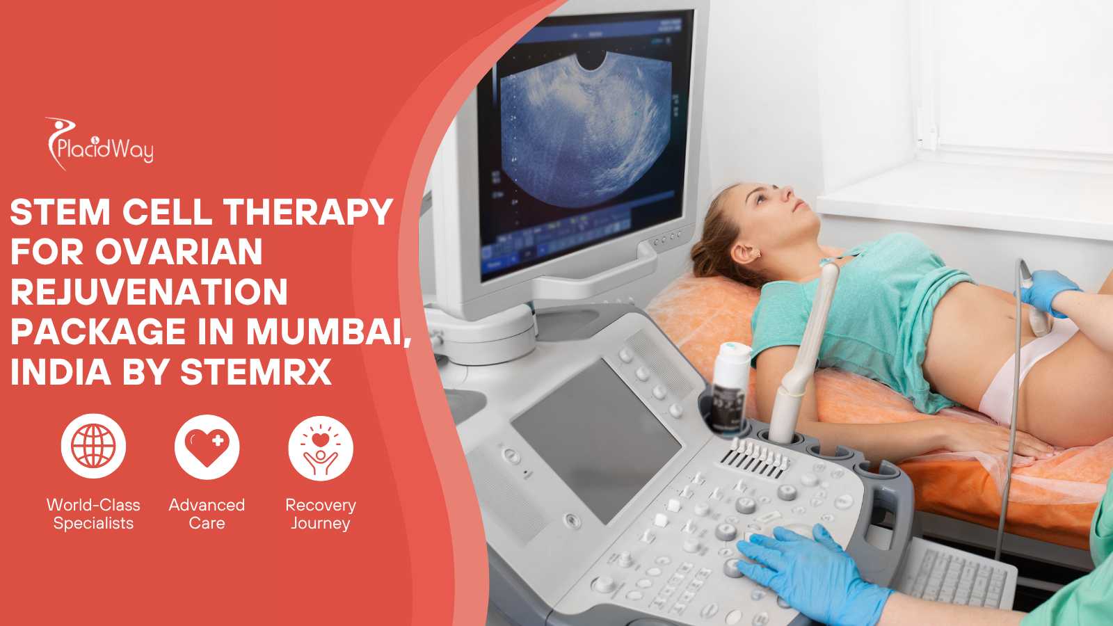 Doctor checks Ovarian Rejuvenation to female patient