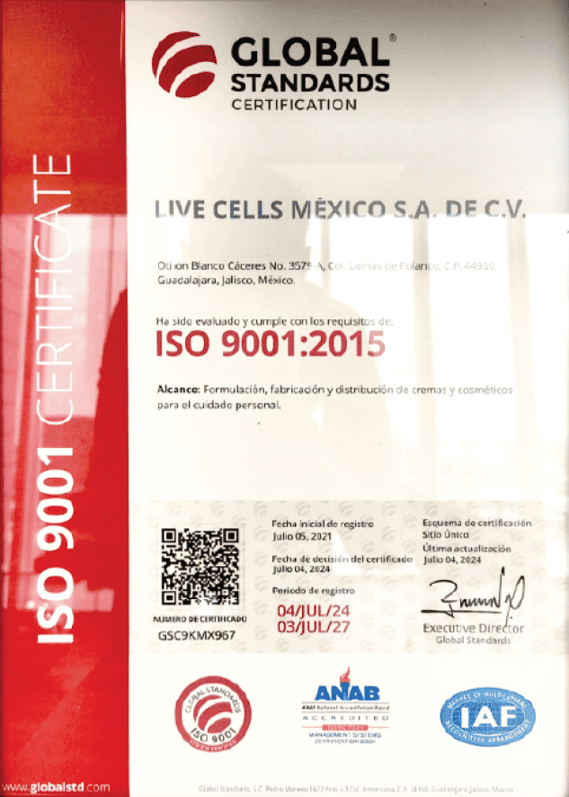 ISO 9001:2015 quality management certification