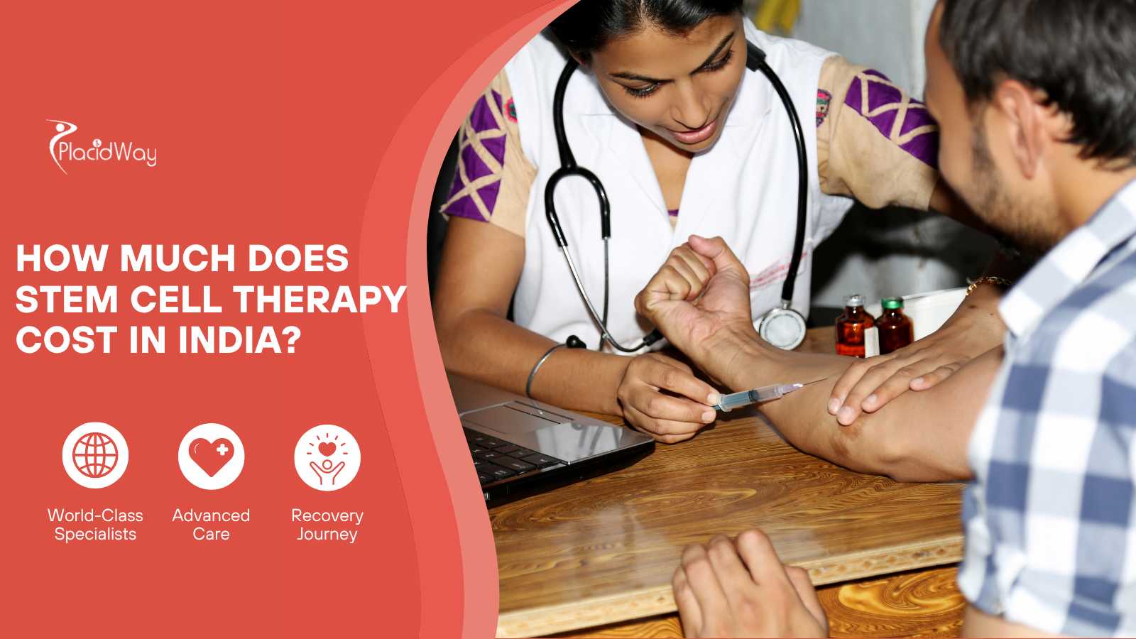 Lady doctor injects stem cell injection to Indian Patient