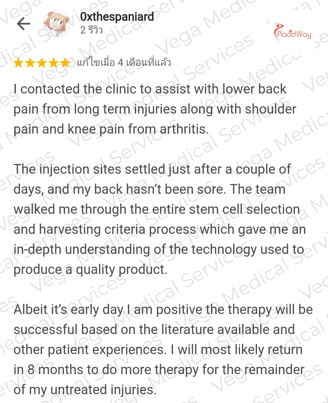 Stem Cell Therapy for Back Pain in Thailand Review
