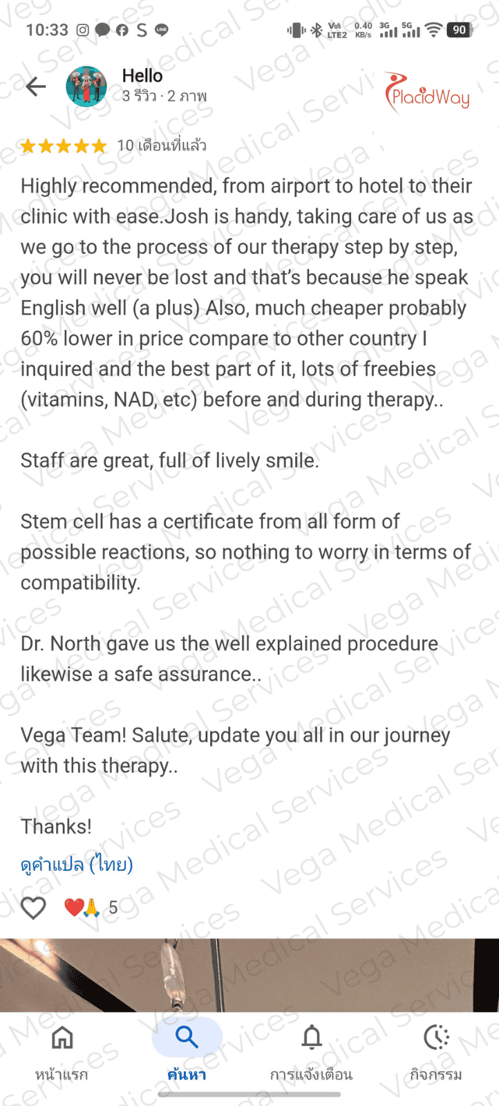 Stem Cell Therapy in Thailand by Vega Stem Cell Clinic