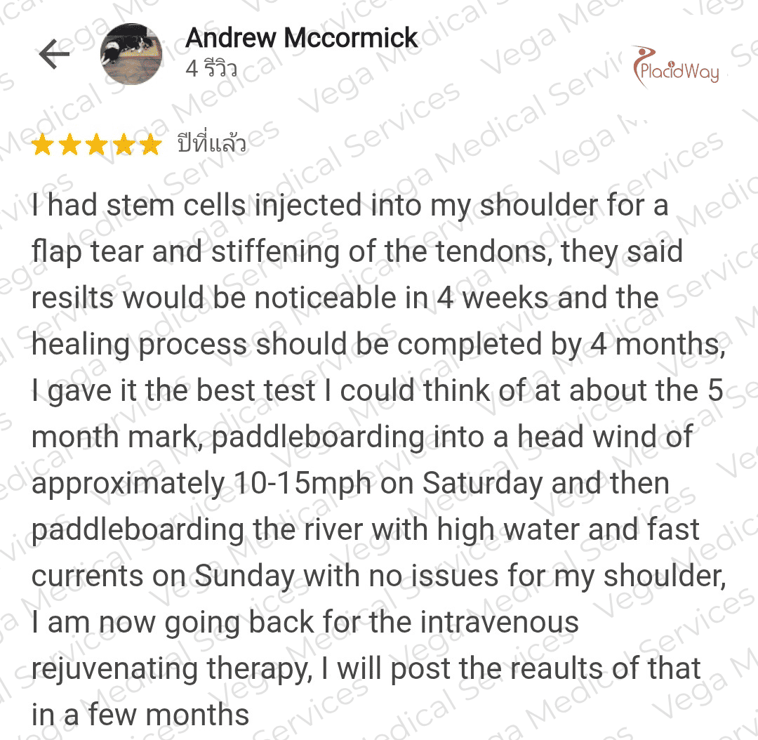 Stem Cell Therapy for Joint Pain in Bangkok Thailand Testimonial