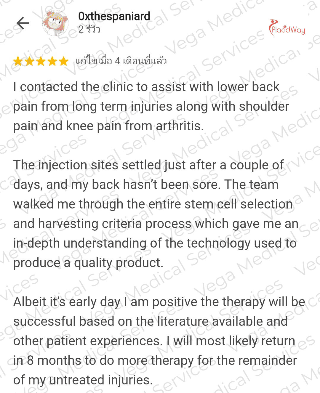 Stem Cells for Joint Pain in Bangkok Thailand Review