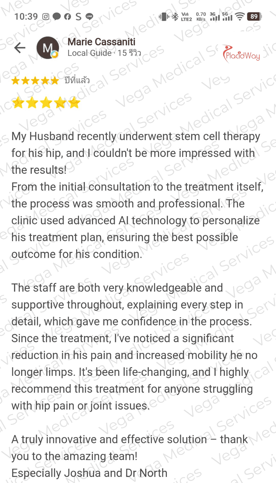 Stem Cell Therapy for Osteoarthritis in Bangkok Vega Clinic Hip Assessment