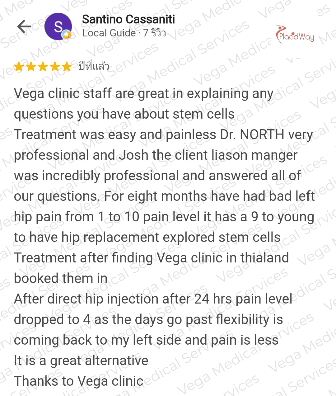 Stem Cell Therapy for Osteoarthritis in Bangkok Vega Clinic Hip Review