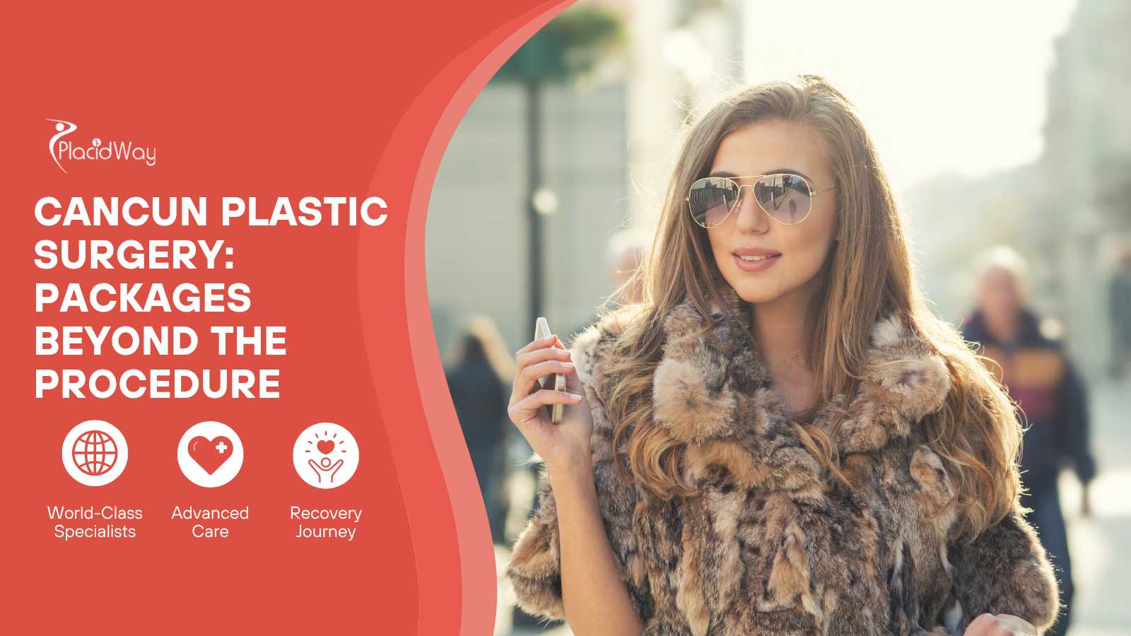 A graphic showcasing all-inclusive plastic surgery packages in Cancun