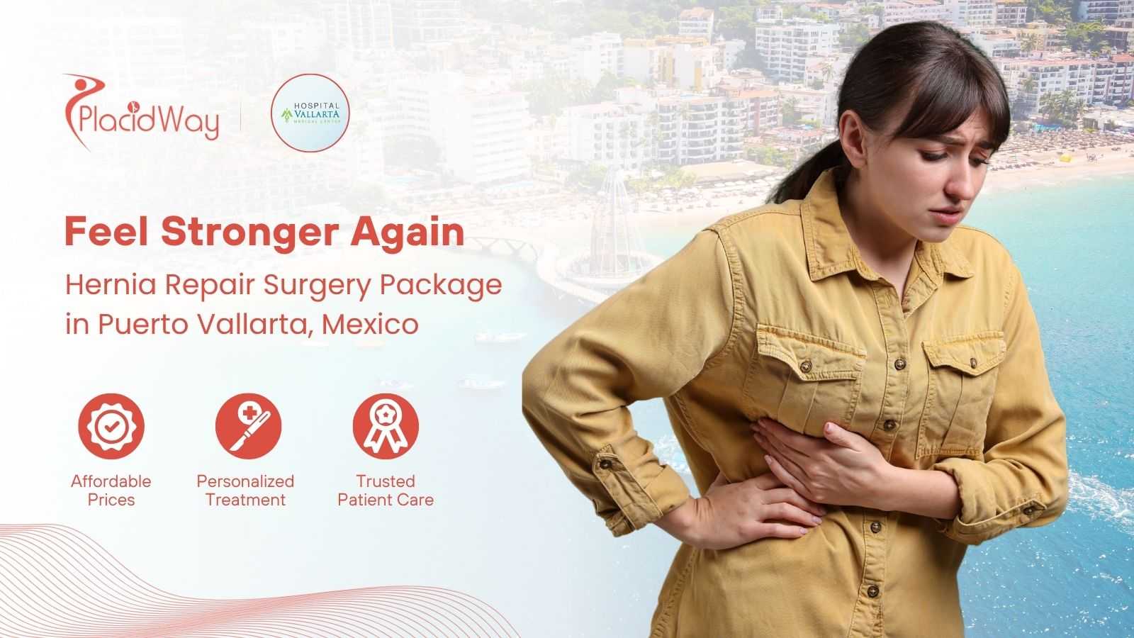 Cirugía de reparación de hernia en Puerto Vallarta, México, en el Hospital VMC.