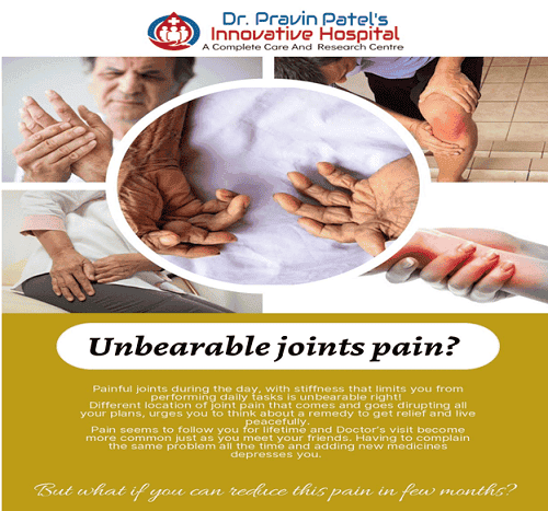 Stem cell therapy approach for rheumatoid arthritis showing joint changes