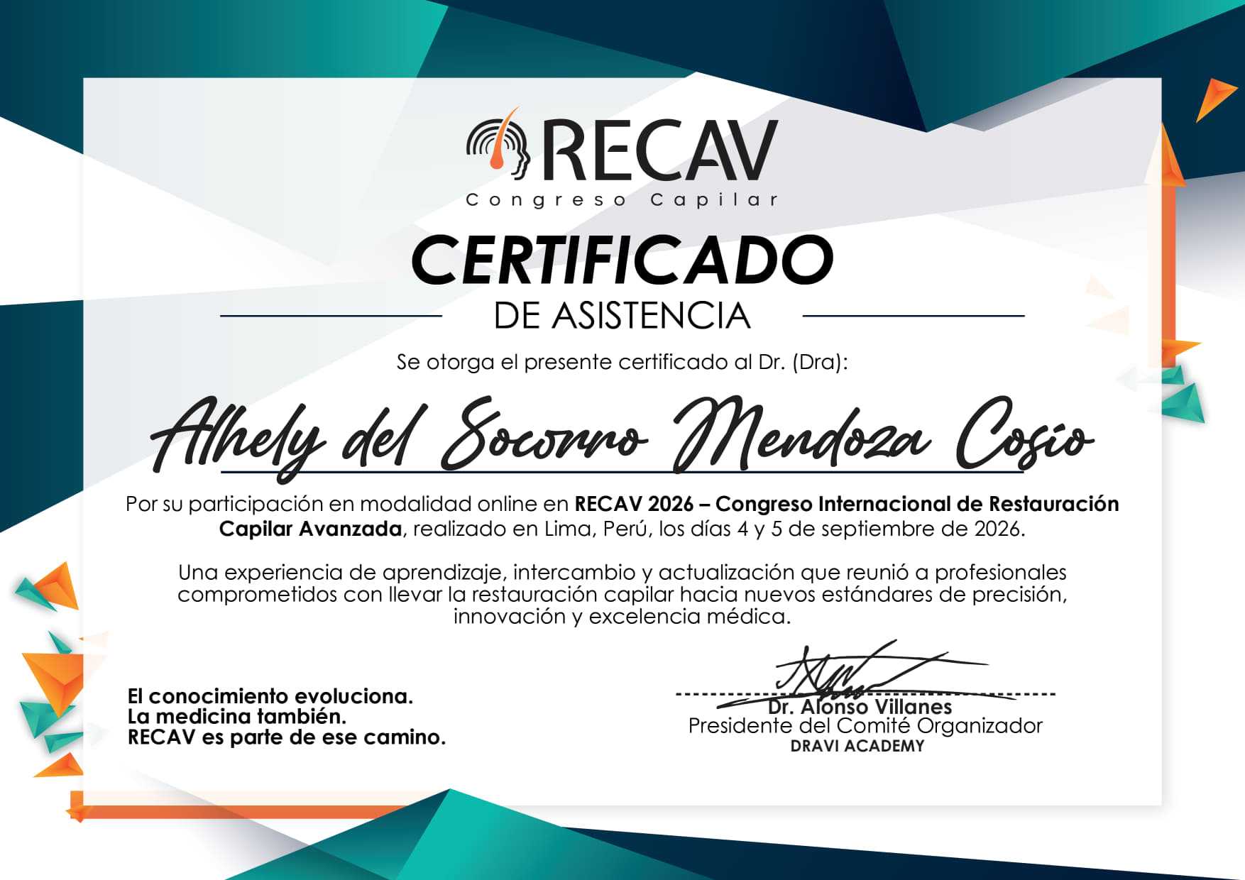 Hair in 1 Day Accreditation Certificate