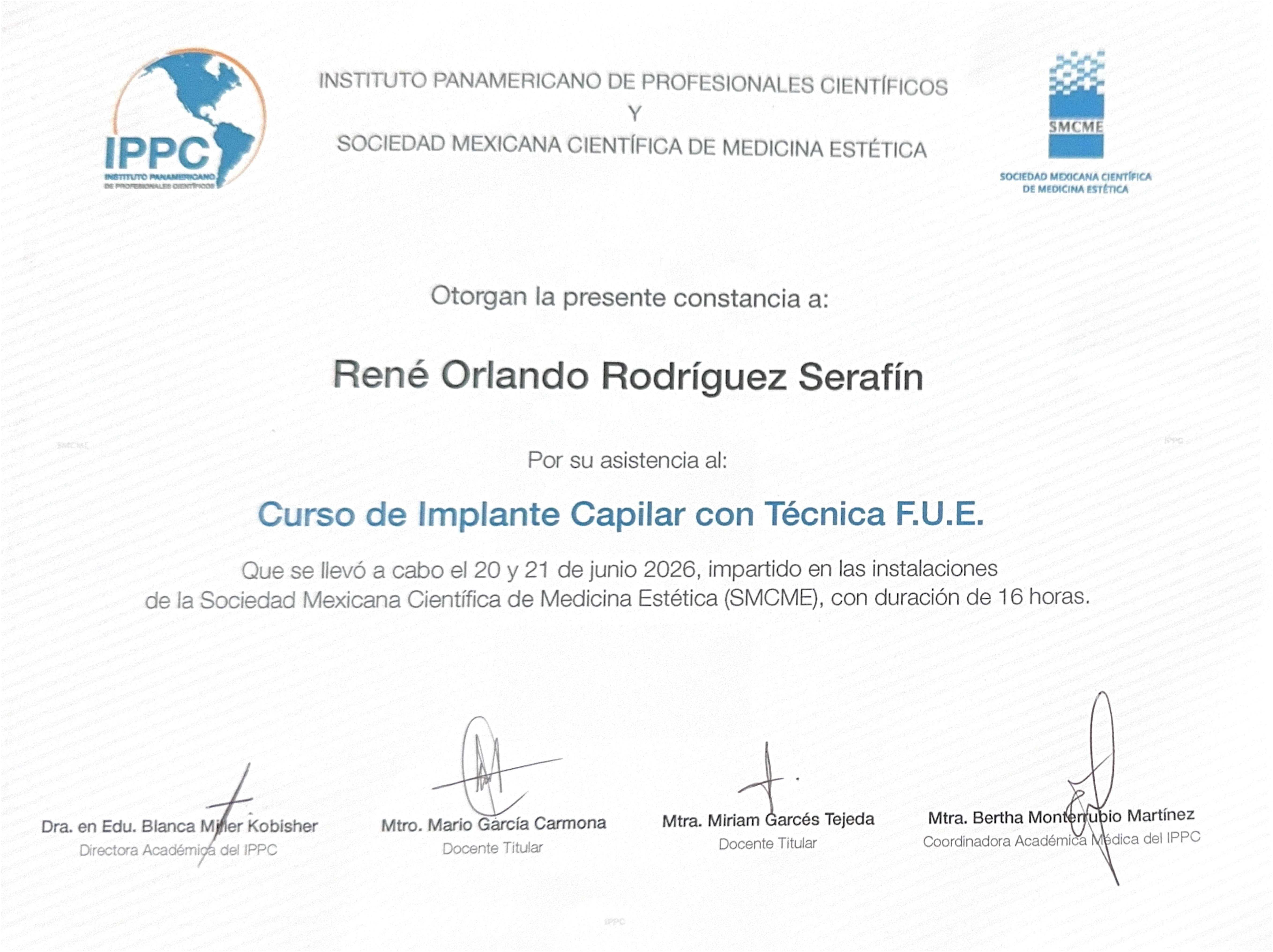 Hair in 1 Day Accreditation Certificate
