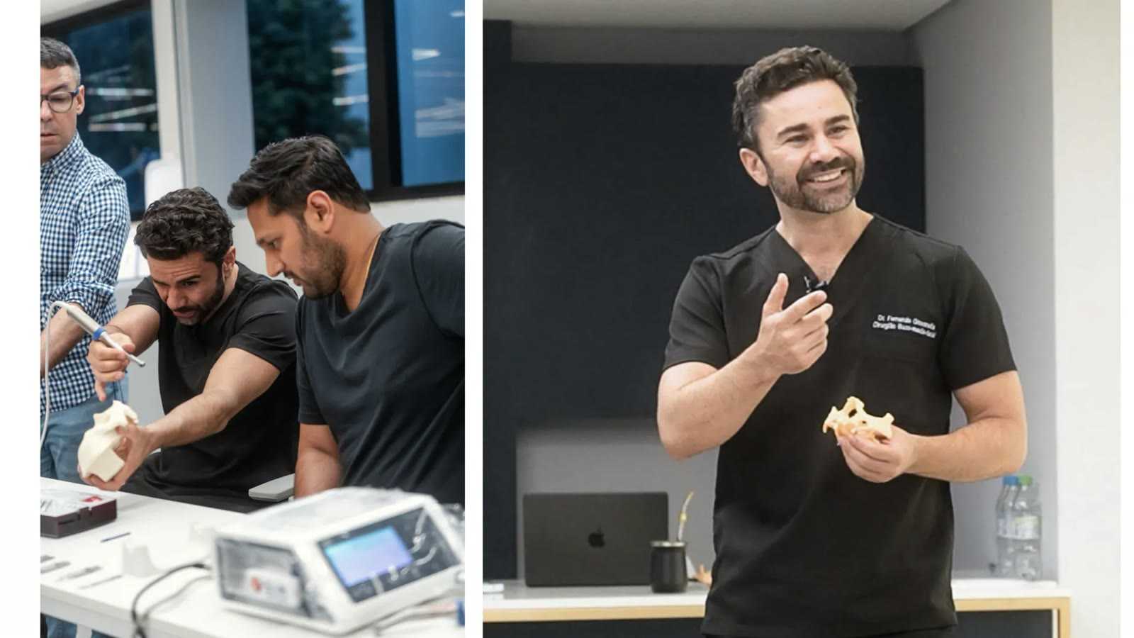 Dr. Fernando Giovanella teaching a hands-on zygomatic implant course to dentists