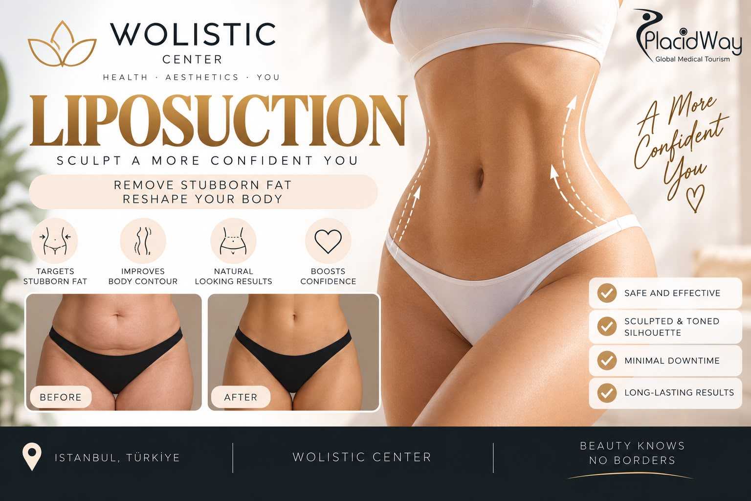 Liposuction Package at Wolistic Center - Aesthetic & Wellness Clinic in Istanbul Turkey, Istanbul, Turkey