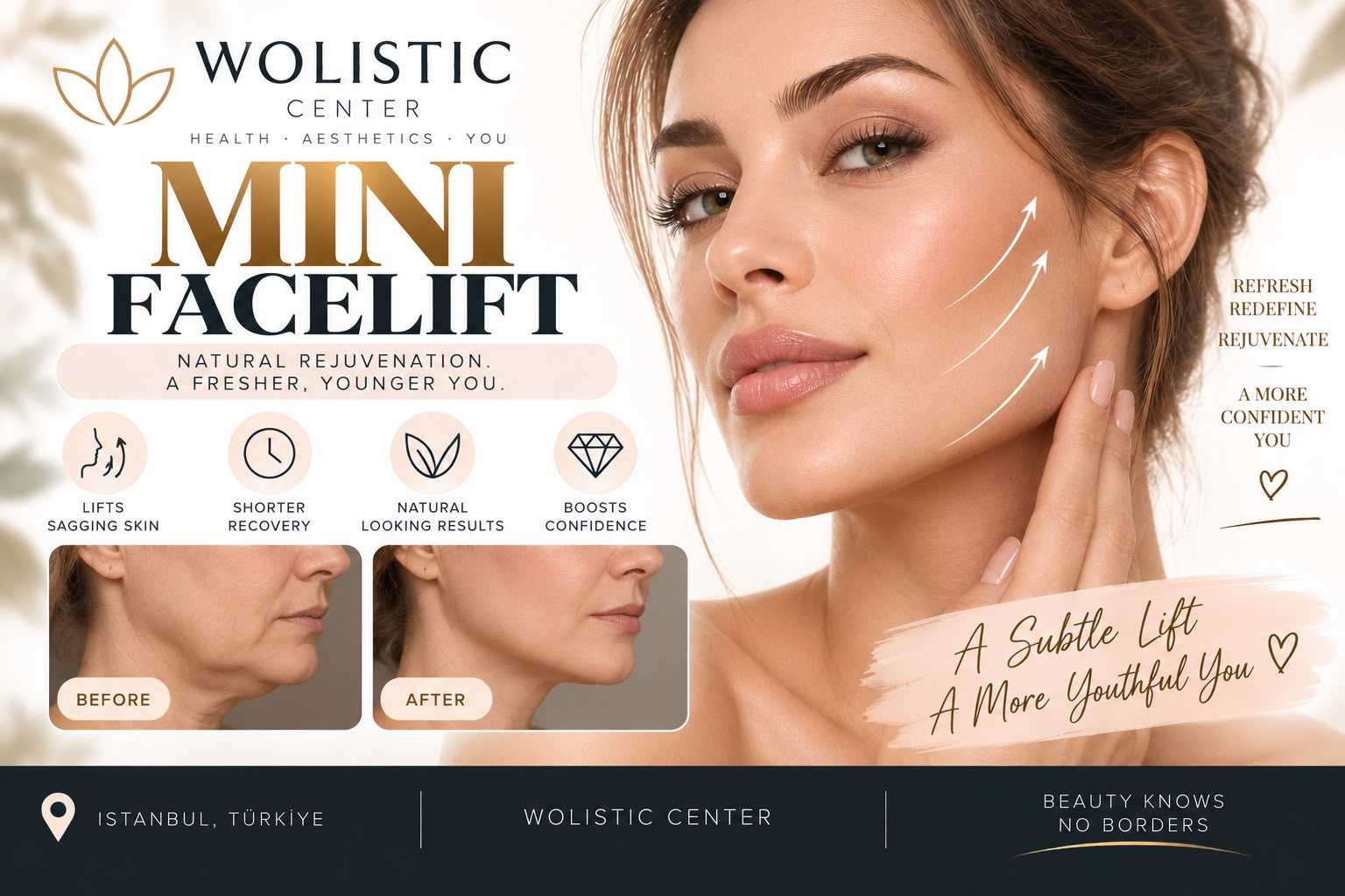 S Mini Face Lift Package at Wolistic Center - Aesthetic & Wellness Clinic in Istanbul Turkey, Istanbul, Turkey