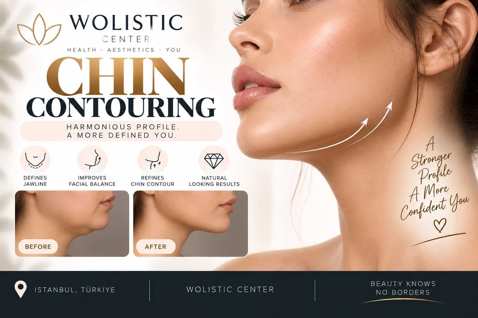 Chin Contouring Package at Wolistic Center - Aesthetic & Wellness Clinic in Istanbul Turkey, Istanbul, Turkey