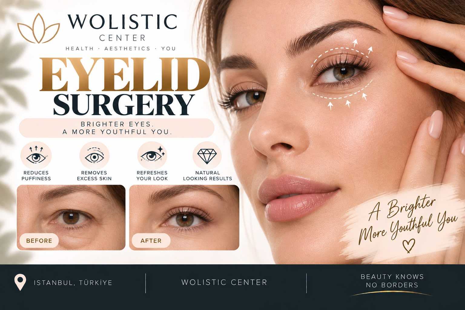 Eyelid Surgery Package at Wolistic Center - Aesthetic & Wellness Clinic in Istanbul Turkey, Istanbul, Turkey