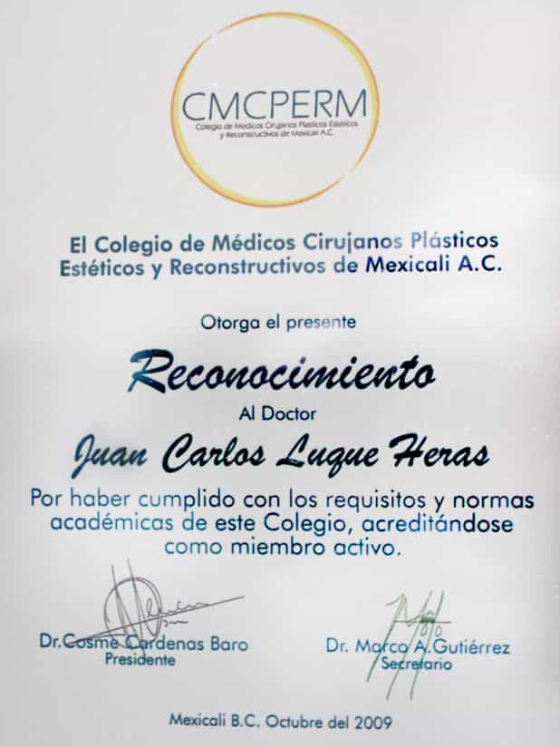 Diploma of Dr. Juan Luque