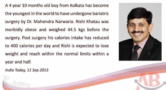 4 year Old undergoes Bariatric Surgery by Dr. Mahendra Narwaria