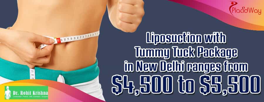 Liposuction with Tummy Tuck Package in New Delhi, India Cost $4500 to $5500