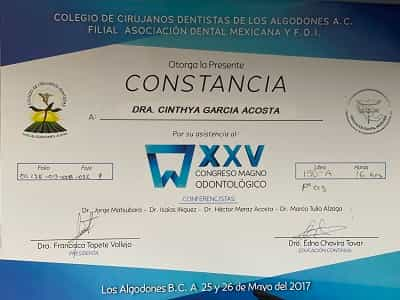 Awards of Dentist in Los Algodones, Mexico by DDS Cinthya Garcia