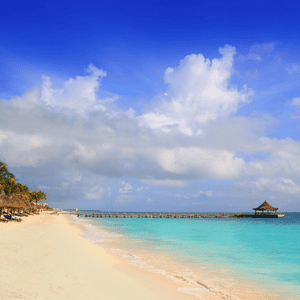 Cancun Beach in January