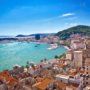 The vibrant old town of Split Croatia