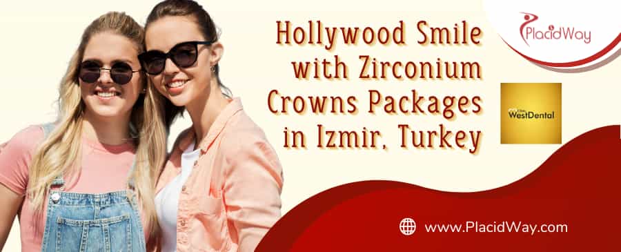Paquetes de sonrisas de Hollywood con coronas de circonio en Izmir, Turquía