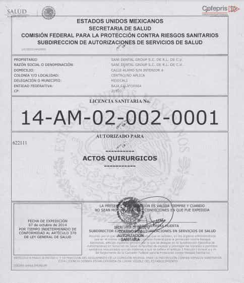 sani dental certifications