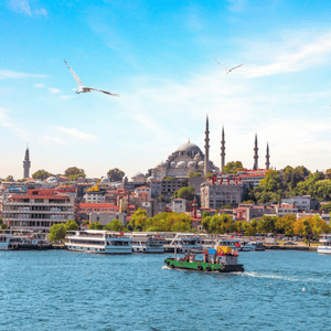 Bosphorus Strait and Aya Sofia Mosque