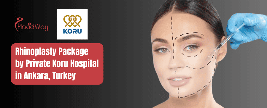 Rhinoplasty Economic Package by Private Koru Hospital in Ankara, Turkey