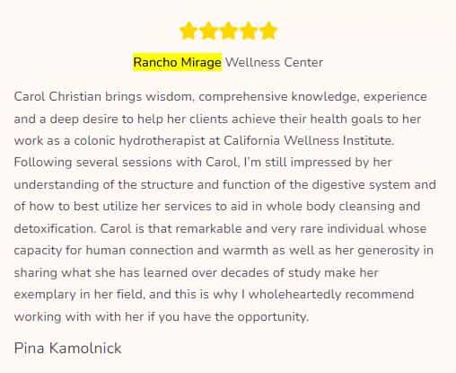 California Wellness Institute Testimonial