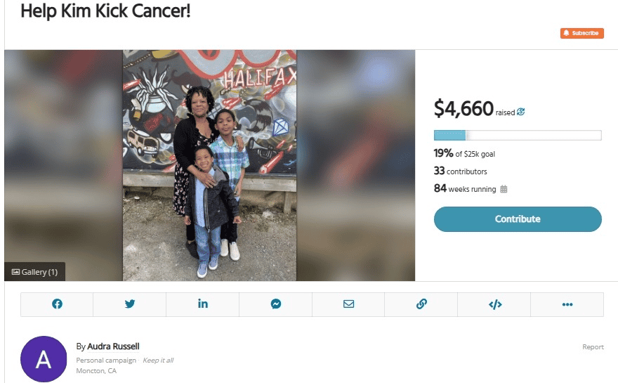 Help Kim Kick Cancer!