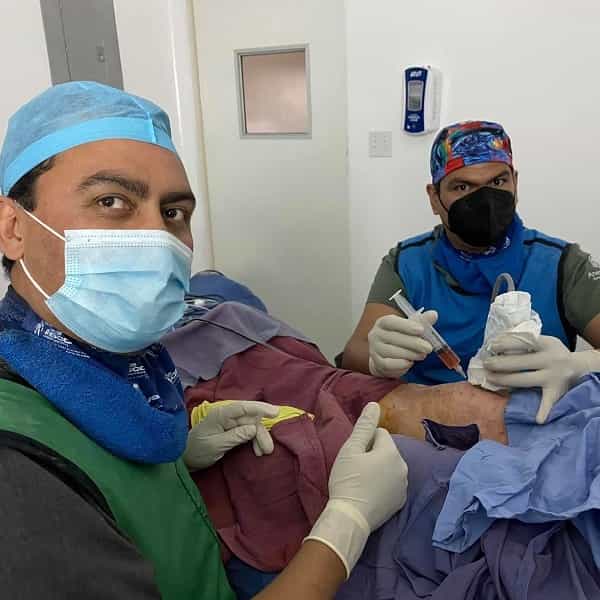 Patient Receiving Stem Cell Therapy at Pain Medical Group in Juarez, Mexico