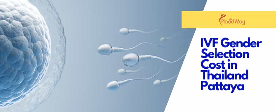 Close-up of sperm swimming toward an egg with text overlay reading