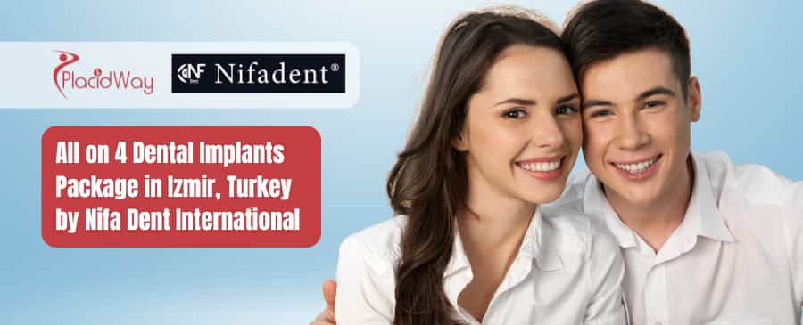 Paquete de implantes dentales All on 4 en Izmir, Turquía, de Nifa Dent International