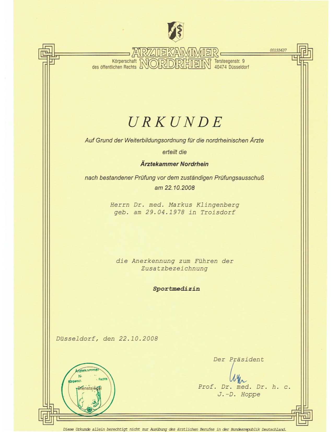 Markus Klingenberg: Verified Expertise