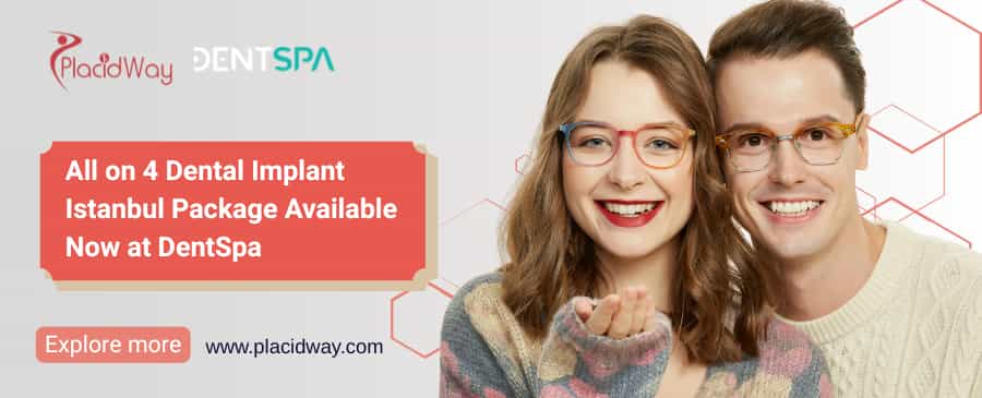 Paquete de implantes dentales All on 4 en Estambul en DentSpa