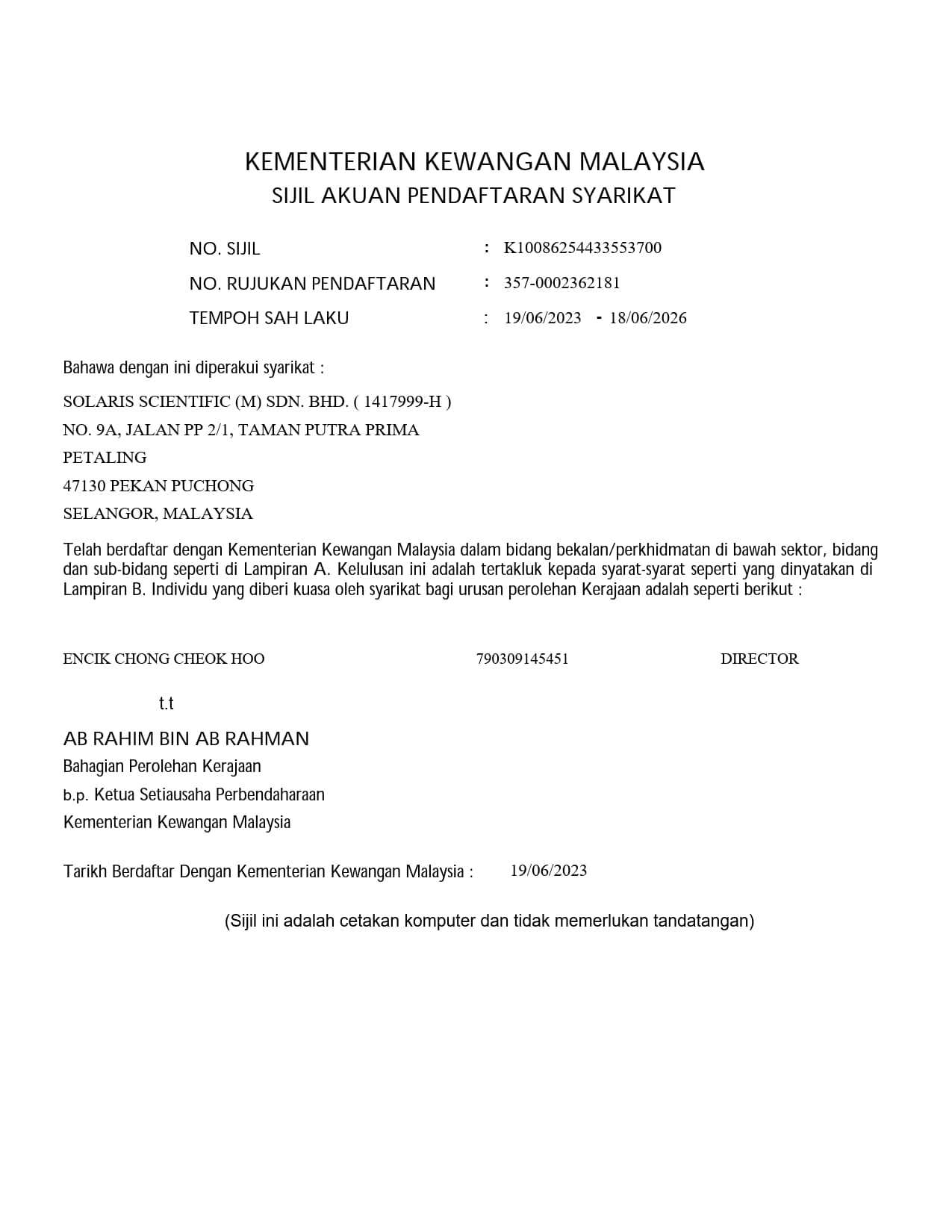 Accreditation of Live Stem Cell Asia