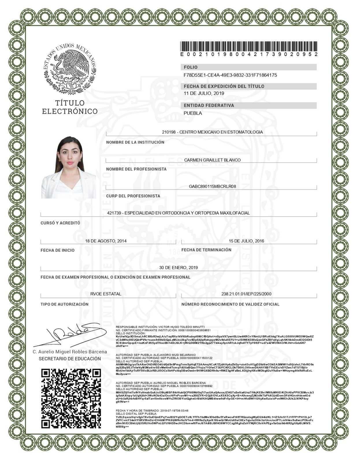 Dental Care in Los Algodones, Mexico Certificate