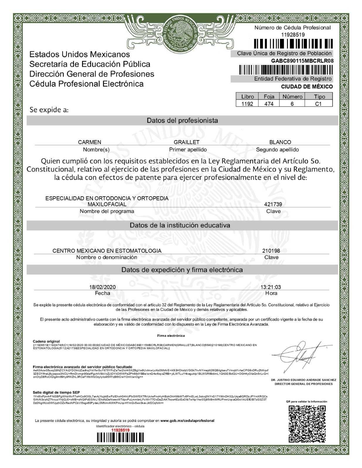 Dental Treatments in Los Algodones, Mexico Certificate