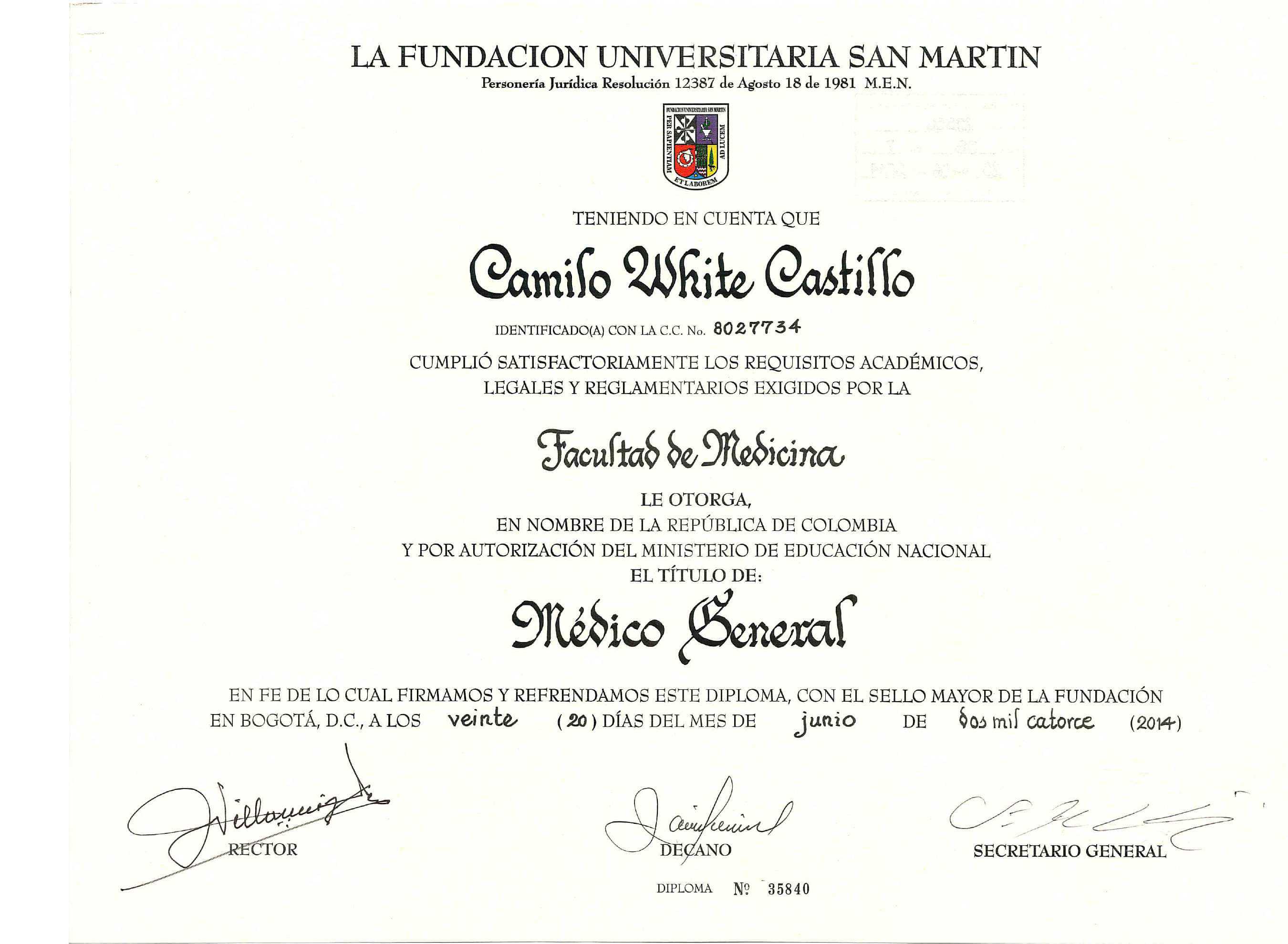 Certificaciones médicas globales