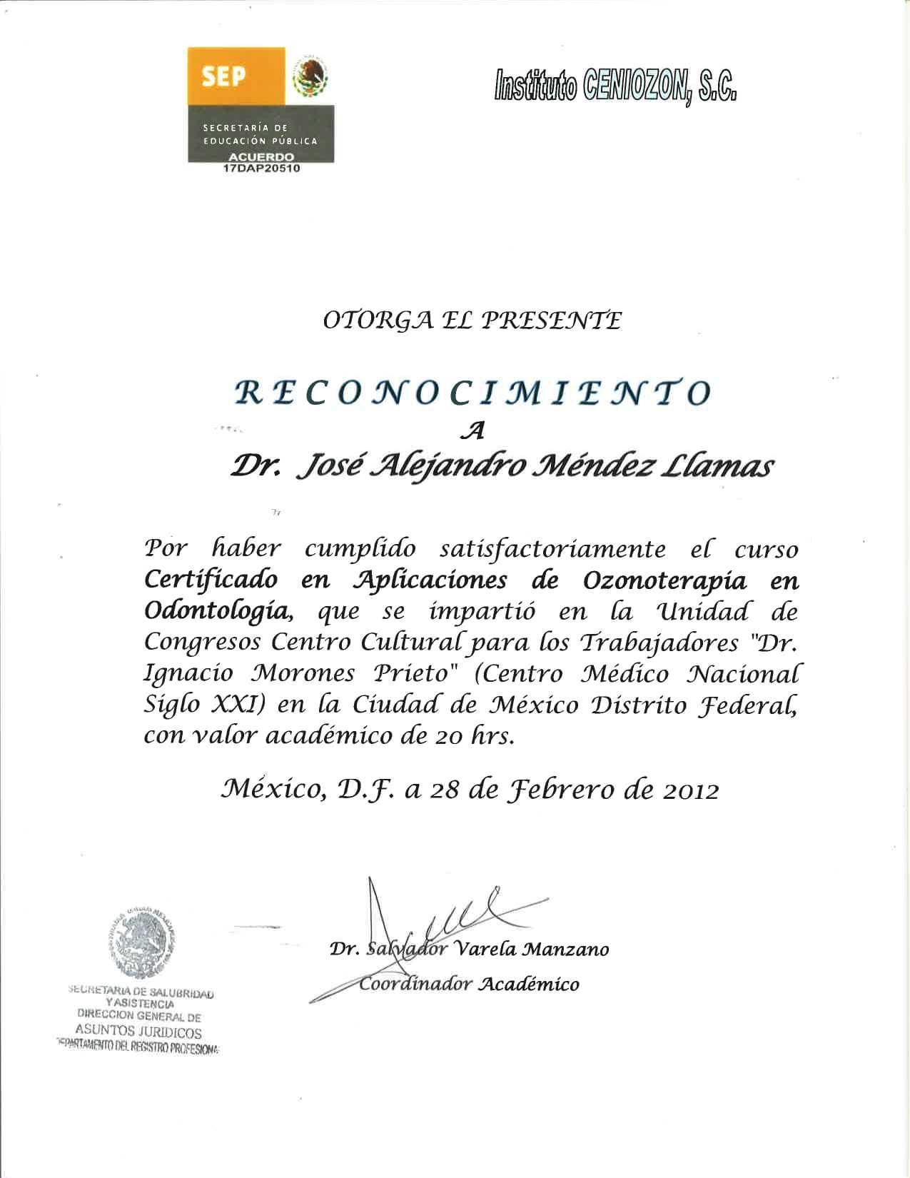 Lista de credenciales de Odontomedik