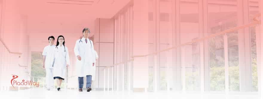 Modern, clean hospital interior in Thailand