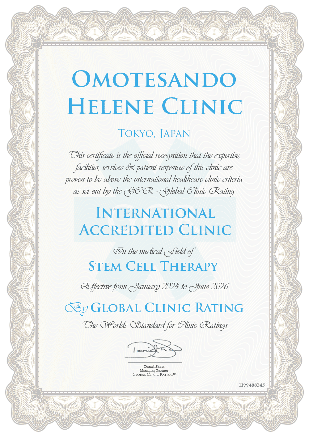 Global Clinic Rating International Certification