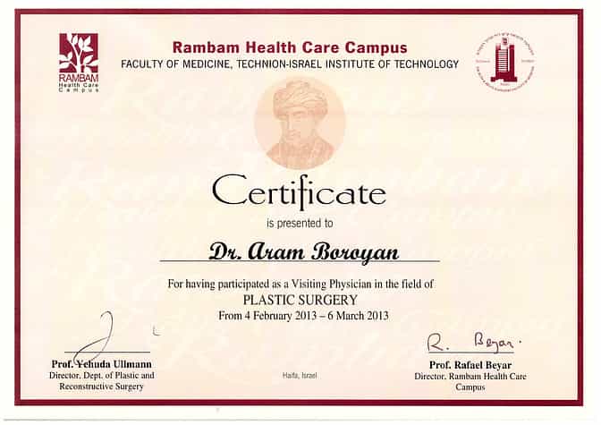 Verified Professional Plastic Surgery Armenia Credentials