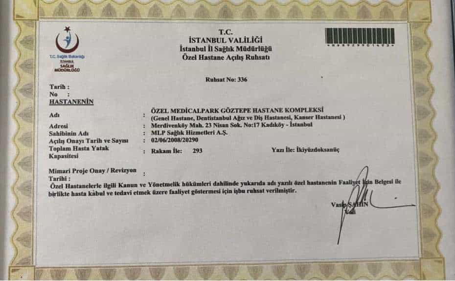Medical Park Hospital Istanbul Quality Certification